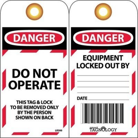 NMC Rfid Tag, Danger, Do Not Operate, Pk10 LR300